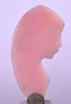 17.5carats GEM PINK OPAL Mother Mary Peru Carving Handmade Sculpture J544