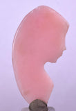 17.5carats GEM PINK OPAL Mother Mary Peru Carving Handmade Sculpture J544