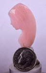 17.5carats GEM PINK OPAL Mother Mary Peru Carving Handmade Sculpture J544
