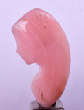 17.5carats GEM PINK OPAL Mother Mary Peru Carving Handmade Sculpture J544