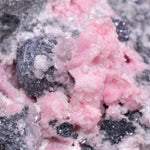 6.6cms RHODOCHROSITE ROSETTE QUARTZ Calcite Peru Pink Jordanite (?)  Crystals Collector Mineral Specimen R690