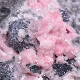 6.6cms RHODOCHROSITE ROSETTE QUARTZ Calcite Peru Pink Jordanite (?)  Crystals Collector Mineral Specimen R690