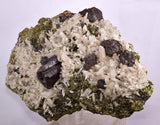 17cms BOURNONITE CRYSTAL QUARTZ Epidote Mineral Specimen I226