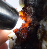 7.7cms SPHALERITE BARITE QUARTZ Gem Peru Crystals Manuelita Mine Morococha Display or To Cut It Facet Grade Collector M257