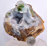 7cms GEM SILICA CHRYSOCOLLA Druzy Quartz Lily Mine Peru Mineral Specimen D278
