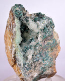 8cms GEM SILICA CHRYSOCOLLA Druzy Quartz Lily Mine Peru Mineral Specimen D279