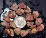 Lot 20 grams GEM RED RHODOCHROSITE Rough Ortiz Peru Gemstones Mineral Specimen R721