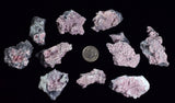 Lot 10 RHODOCHROSITE ROSETTE QUARTZ Peru Crystals Collector Mineral Specimen R722