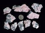 Lot 10 RHODOCHROSITE ROSETTE QUARTZ Peru Crystals Collector Mineral Specimen R723