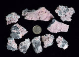 Lot 10 RHODOCHROSITE ROSETTE QUARTZ Peru Crystals Collector Mineral Specimen R723