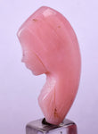 17.5carats GEM PINK OPAL Mother Mary Peru Carving Handmade Sculpture J544