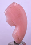 17.5carats GEM PINK OPAL Mother Mary Peru Carving Handmade Sculpture J544