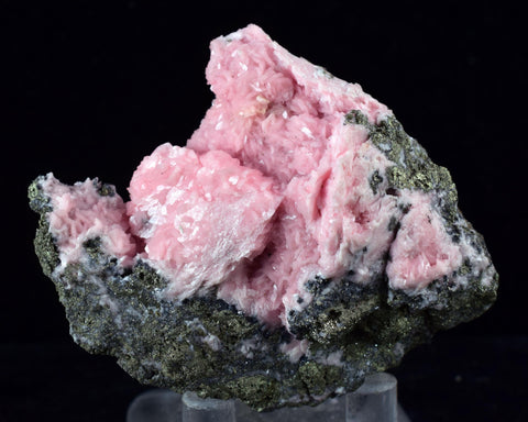 5.9cms RHODOCHROSITE ROSETTE PYRITE Peru Crystals Collector Mineral Specimen R701