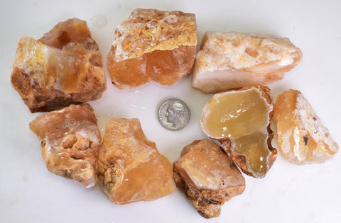 360 Grams GOLDEN OPAL CANDY Rough Facet Old Stock Translucent Mineral Specimen O784