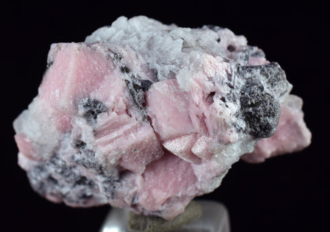 2.7cms RHODOCHROSITE CUBIC QUARTZ Peru Crystals Collector Mineral Specimen R727