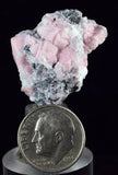 2.7cms RHODOCHROSITE CUBIC QUARTZ Peru Crystals Collector Mineral Specimen R727