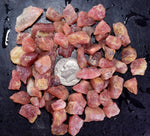 Lot 60 grams GEM RED RHODOCHROSITE Rough Ortiz Peru Gemstones Mineral Specimen R736