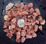 Lot 60 grams GEM RED RHODOCHROSITE Rough Ortiz Peru Gemstones Mineral Specimen R736