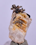 1cms NATIVE SILVER WIRES Quartz Peru Mineral Specimen H352