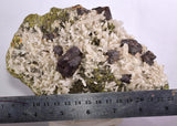 17cms BOURNONITE CRYSTAL QUARTZ Epidote Mineral Specimen I226