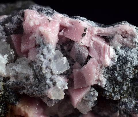 6.2cms RHODOCHROSITE CUBIC QUARTZ Peru Crystals Collector Mineral Specimen R709