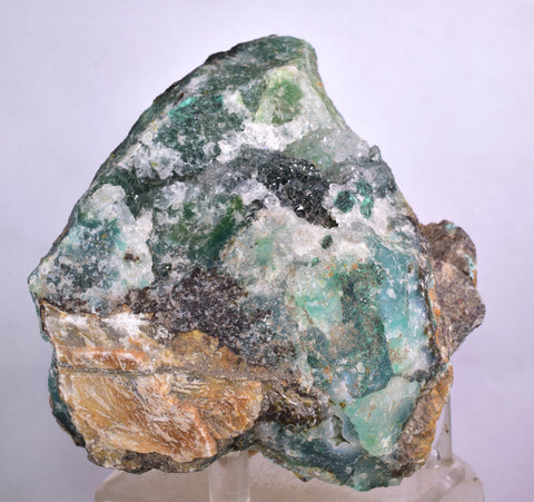 9.5cms GEM SILICA CHRYSOCOLLA Druzy Quartz Lily Mine Peru Mineral Specimen D277
