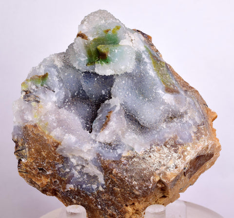 7cms GEM SILICA CHRYSOCOLLA Druzy Quartz Lily Mine Peru Mineral Specimen D278