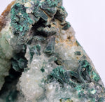 8cms GEM SILICA CHRYSOCOLLA Druzy Quartz Lily Mine Peru Mineral Specimen D279