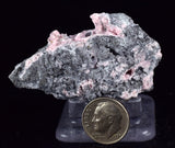 5.9cms RHODOCHROSITE ROSETTE QUARTZ Peru Crystals Collector Mineral Specimen R753