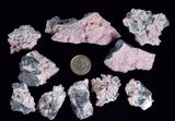 Lot 10 RHODOCHROSITE ROSETTE QUARTZ Peru Crystals Collector Mineral Specimen R723
