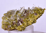 4.5cms AXINITE QUARTZ CRYSTALS Cluster Prehnite Peru Mineral Specimen Collectors A591