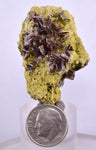 4.5cms AXINITE QUARTZ CRYSTALS Cluster Prehnite Peru Mineral Specimen Collectors A594