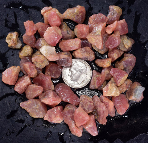 Lot 60 grams GEM RED RHODOCHROSITE Rough Ortiz Peru Gemstones Mineral Specimen R735