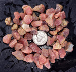 Lot 60 grams GEM RED RHODOCHROSITE Rough Ortiz Peru Gemstones Mineral Specimen R735
