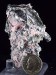 6cms RHODOCHROSITE ROSETTE QUARTZ Peru Crystals Collector Mineral Specimen R740
