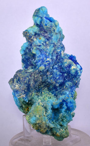 12cms CHALCANTHITE ROMERITE ALUNOGEN Botryoidal Crystals Copiatite Coquimbite ? New Find Peru Translucent Rare Stable For Display F444