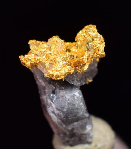 0.7cms NATIVE GOLD QUARTZ of the Incas Thumbnail Aesthetic Wire Gem Crystal Smoky Quartz Peru Rare Mineral Specimen L265
