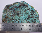 12cms GEM SILICA CHRYSOCOLLA Druzy Quartz Peru Mineral Specimen D280