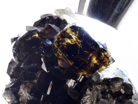 7.8cms CASSITERITE BRILLIANT CRYSTALS Facet Grade Shiny Bolivia Mineral E123