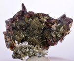 4cms AXINITE QUARTZ CRYSTALS Epidote Cluster Prehnite Peru Mineral Specimen Collectors A610