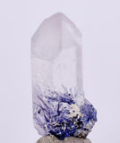 1.5Carats BLUE DUMORTIERITE in QUARTZ  Gem Polished Acicular Pendant Cabochon Mineral Specimen U591