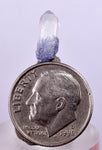 1.5Carats BLUE DUMORTIERITE in QUARTZ  Gem Polished Acicular Pendant Cabochon Mineral Specimen U591