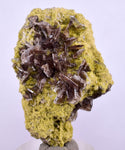 4.5cms AXINITE QUARTZ CRYSTALS Cluster Prehnite Peru Mineral Specimen Collectors A594