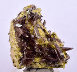 3.1cms AXINITE QUARTZ CRYSTALS Cluster Prehnite Peru Mineral Specimen Collectors A595.
.