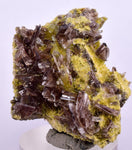 3.1cms AXINITE QUARTZ CRYSTALS Cluster Prehnite Peru Mineral Specimen Collectors A595.
.