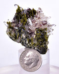 4.5cms AXINITE QUARTZ CRYSTALS Epidote Cluster Prehnite Peru Mineral Specimen Collectors A616