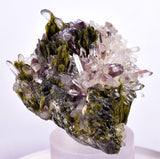 4.5cms AXINITE QUARTZ CRYSTALS Epidote Cluster Prehnite Peru Mineral Specimen Collectors A616