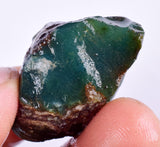 21grs GEM SILICA CHRYSOCOLLA Emeraldine Lily Mine Peru Scenic Quartz Malachite Chalcedony Emerald Jade Color S126