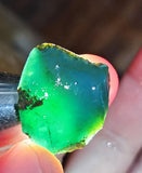 4.9grs GEM SILICA CHRYSOCOLLA Emeraldine Lily Mine Peru Scenic Quartz Malachite Chalcedony Emerald Jade Color S132