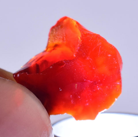 4.5cts OPAL MEXICAN ROUGH Red Cherry Yellow Facet Grade Jewelry  O787